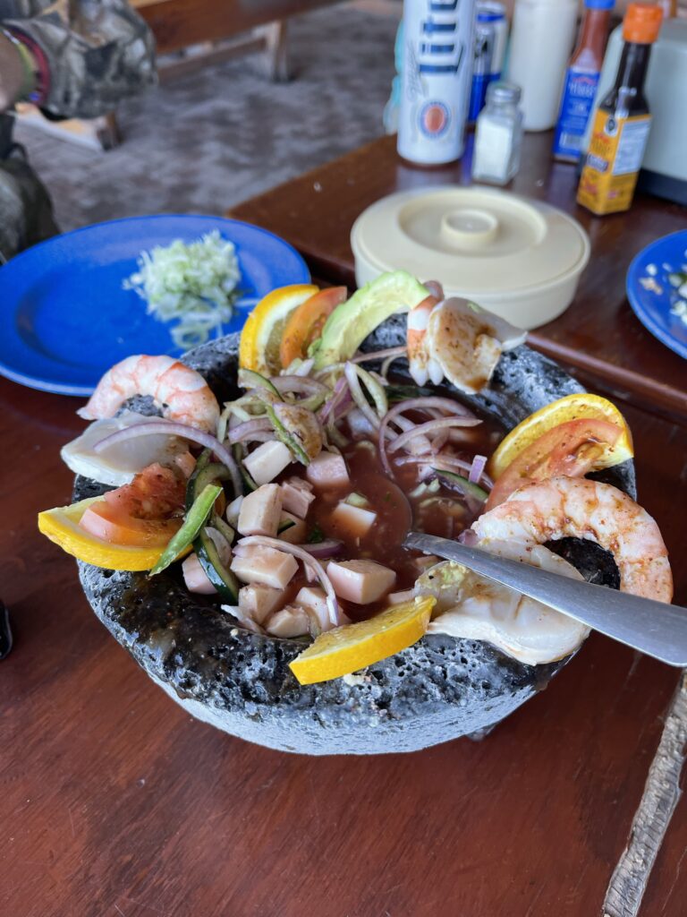 Some amazing food this week. Fresh seafood from the Sea of Cortez.